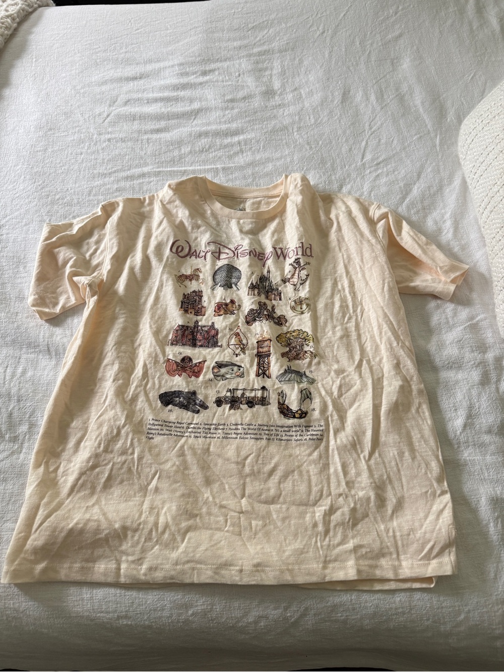 Disney Graphic Tee in Light Peach/ Cream